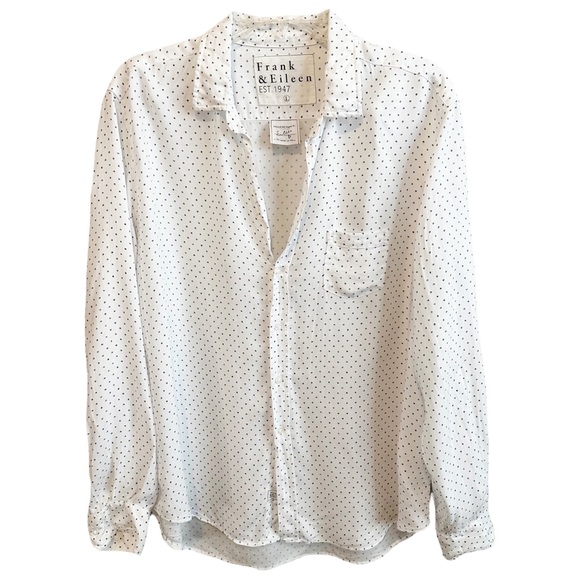 Frank & Eileen Tops - Frank & Eileen “Eileen” Relaxed Button Down Print Shirt Italian Model Sz Large